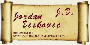 Jordan Dišković vizit kartica